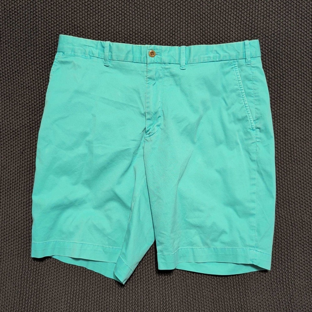Polo Golf Ralph‎ Lauren Shorts Mens 36 Turquoise Cotton Twill Stretch Crest Logo